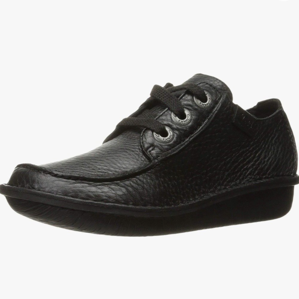 Clarks Funny Dream black leather shoes